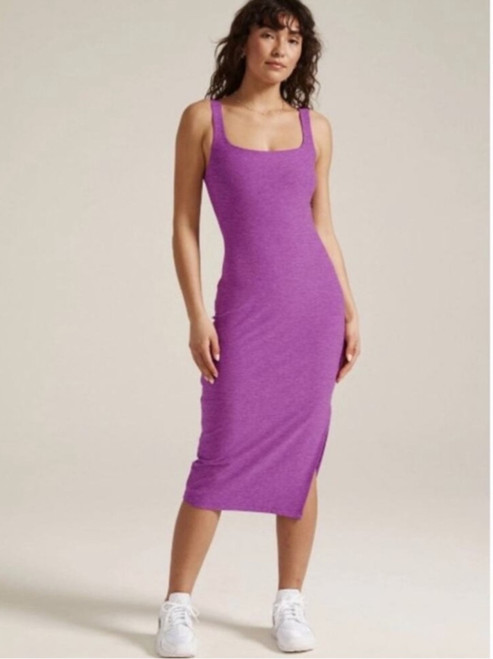 Beyond Yoga Spacedye Icon Midi Dress In Iris